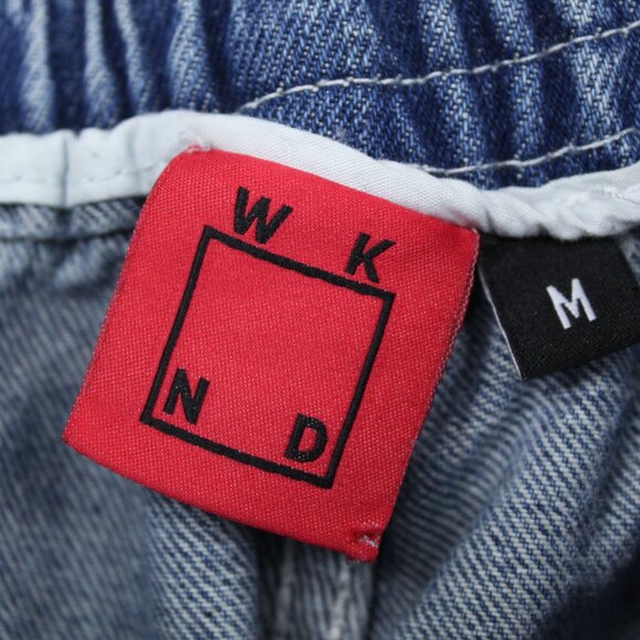 WKND Men's Blue Jean Baggy Wide Legs Jeans Size Medium Skaters Y2K SK8R Grunge - Picture 6 of 9